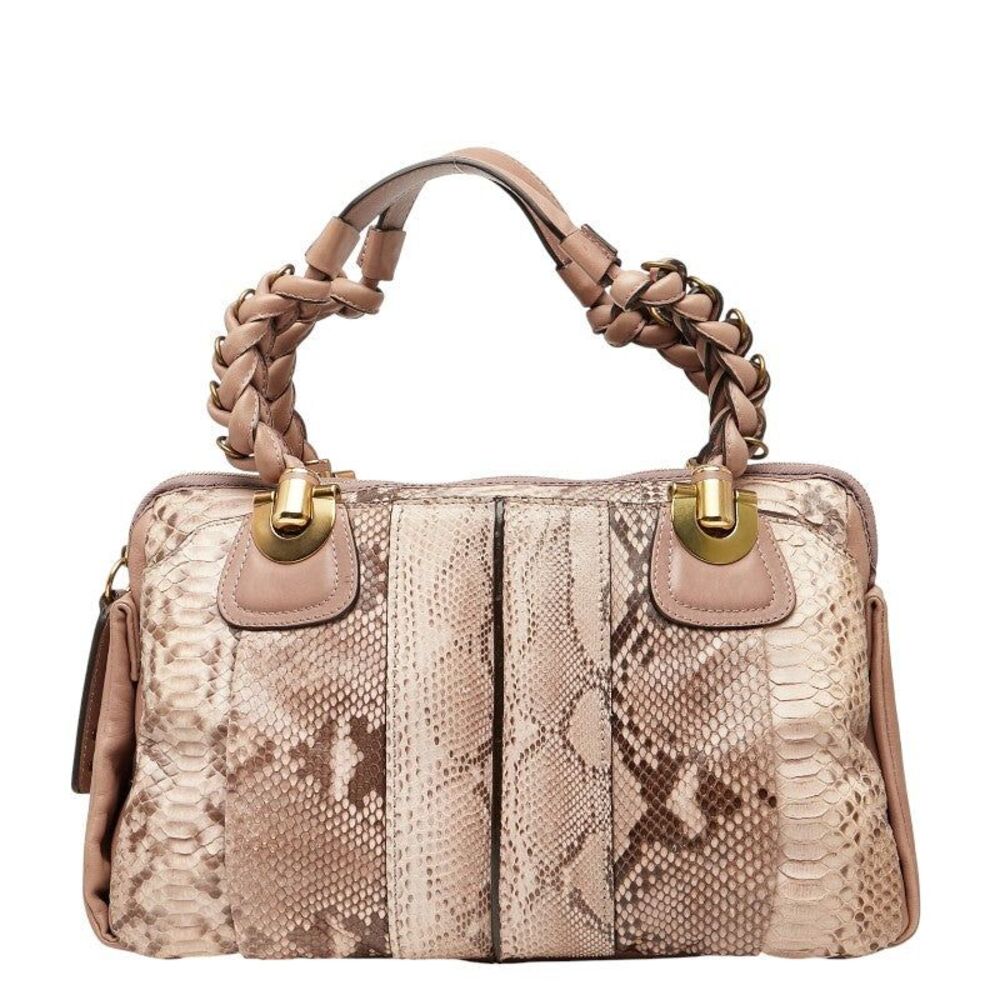 Chloe Python Leather Handbag